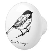 黒いキャップの《鳥》アメリカゴガラサンダー_コーブ セラミックノブ (右)