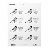 黒いキャップの《鳥》アメリカゴガラサンダー_コーブ ラベル (フルシート)