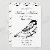 黒いキャップの《鳥》アメリカゴガラサンダー_コーブ 招待状 (正面/裏面)