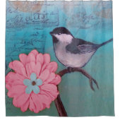 黒いキャップの《鳥》アメリカゴガラシャワーカーテン シャワーカーテン