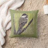 黒いキャップの《鳥》アメリカゴガラバード – ア絵画クリル製。 クッション (ブランケット)