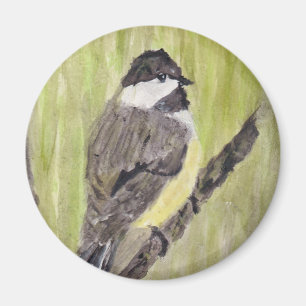 黒いキャップの《鳥》アメリカゴガラバード – ア絵画クリル製。 マグネット