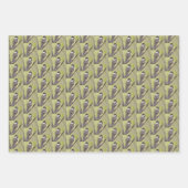 黒いキャップの《鳥》アメリカゴガラバード – ア絵画クリル製。 ラッピングペーパーシート (正面3)