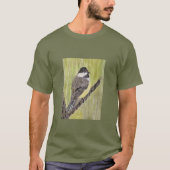 黒いキャップの《鳥》アメリカゴガラバード – ア絵画クリル製。 Tシャツ (正面)