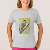 黒いキャップの《鳥》アメリカゴガラバード – ア絵画クリル製。 Tシャツ (正面)