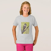 黒いキャップの《鳥》アメリカゴガラバード – ア絵画クリル製。 Tシャツ (正面フル)