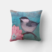 黒いキャップの《鳥》アメリカゴガラ クッション (裏面)