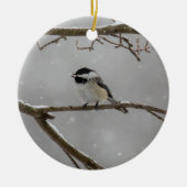黒いキャップの《鳥》アメリカゴガラ |セラミックオーナメント セラミックオーナメント (正面)