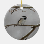 黒いキャップの《鳥》アメリカゴガラ |セラミックオーナメント セラミックオーナメント (裏面)