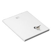 「黒いキャップの《鳥》アメリカゴガラ」 ノートパッド (アングル)