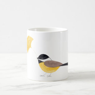 黒いキャップをした《鳥》アメリカゴガラマグ コーヒーマグカップ