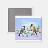 黒いキャップ《鳥》アメリカゴガラ マグネット (正面/裏面)