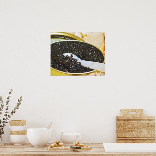 黒いキャビアと小さじ1杯の真珠 ポスター (キッチン)