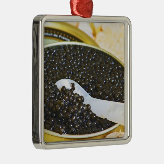 黒いキャビアと小さじ1杯の真珠 メタルオーナメント (右)