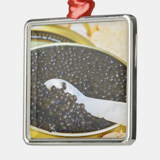黒いキャビアと小さじ1杯の真珠 メタルオーナメント (左)