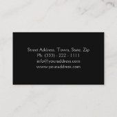 黒いキャビアのスプーンの贅沢な食糧カード 名刺 (裏面)