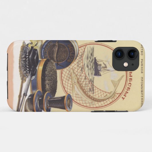 黒いキャビア Case-Mate iPhoneケース (裏面(横))