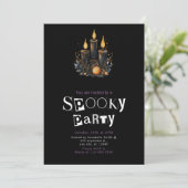 黒いキャンドルが不気味なハロウィンパーティー 招待状 (スタンド正面)