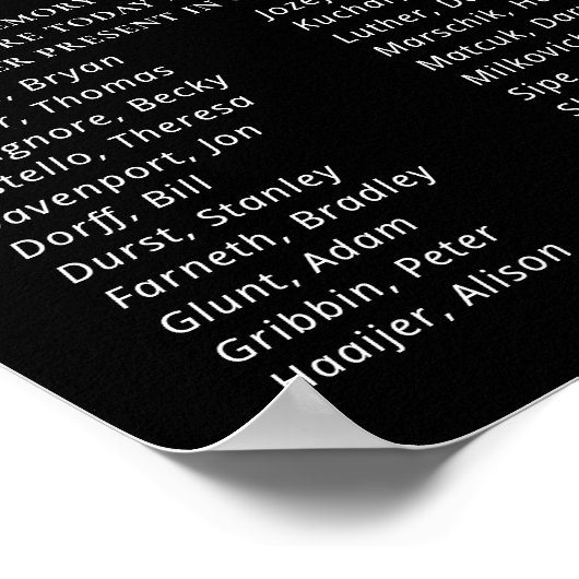 黒いキャンドルが燃える クラス会 追悼記念 ポスター (角)