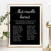 黒いキャンドルが燃える クラス会 追悼記念 ポスター