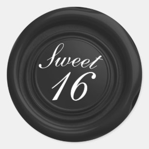 黒いキャンドルワックスシールドリップ クラシック スイート16 ウェディング ラウンドシール