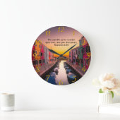 黒いキリスト教の信仰はナンバーズ6:26と交差する ラージ壁時計 (ホーム)