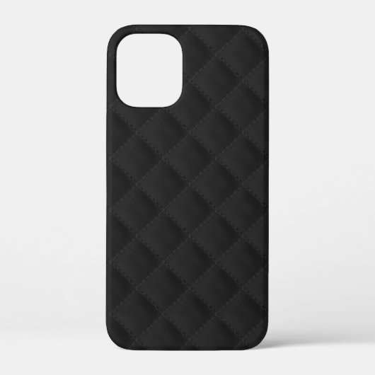 黒いキルテッドレザーケース-メイトiPhoneケース Case-Mate iPhoneケース (裏面)
