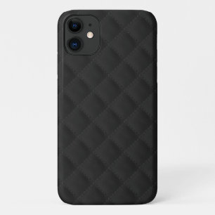 黒いキルト革 iPhone 11 ケース