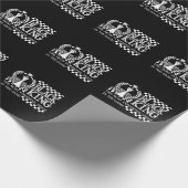 黒いキングチェス駒黒いアフリカ系アメリカ人男性 ラッピングペーパー (角)