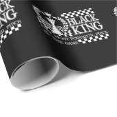 黒いキングチェス駒黒いアフリカ系アメリカ人男性 ラッピングペーパー (ロールコーナー)