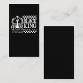 黒いキングチェス駒黒いアフリカ系アメリカ人男性 名刺 (正面/裏面)