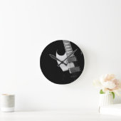 黒いギター ラウンド壁時計 (ホーム)