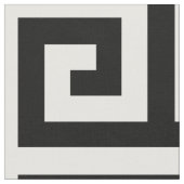 黒いギリシャ語の鍵パターン ファブリック (クローズアップ)