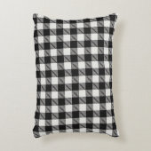 黒いギンガム枕 アクセントクッション (正面(垂直))