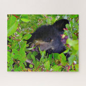 黒いクマの子。 ジグソーパズル (横)