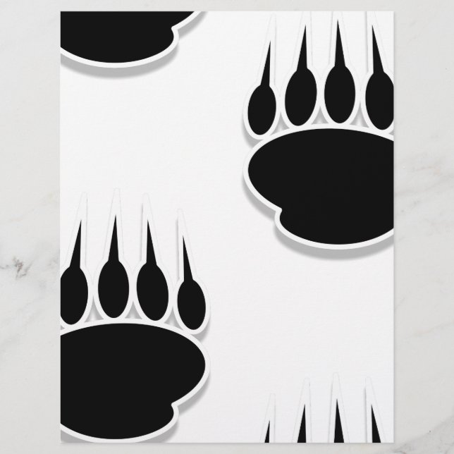 黒いクマの手のプリント (正面)