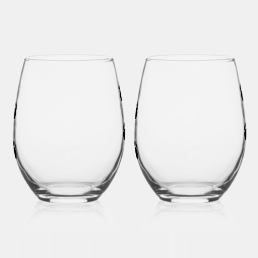 黒いクマの手のプリント ステムなしワイングラス (右)