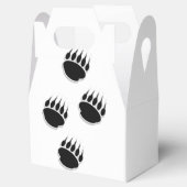 黒いクマの手のプリント フェイバーボックス (オープン)