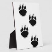 黒いクマの手のプリント フォトプラーク (側面)