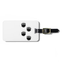 黒いクマの手のプリント