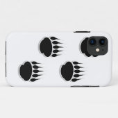 黒いクマの手のプリント Case-Mate iPhoneケース (裏面(横))