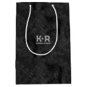 黒いクマの毛皮のテフェイククスチャ ミディアムペーパーバッグ (正面)