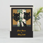 黒いクマの飼い猫結婚愛 招待状 (スタンド正面)