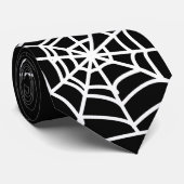 黒いクモとクモ、新郎のためのハロウィーン ネクタイ (ロール)