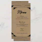 黒いクラフトミニマルラモダンイン結婚ズのメニュー メニュー (正面/裏面)