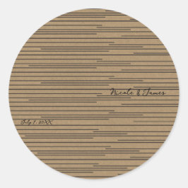 黒いクラフトミニマルラモダンイン結婚ズ ラウンドシール