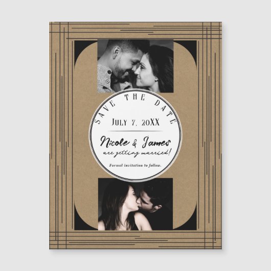 黒いクラフミニマルト線結婚の日付 (正面)