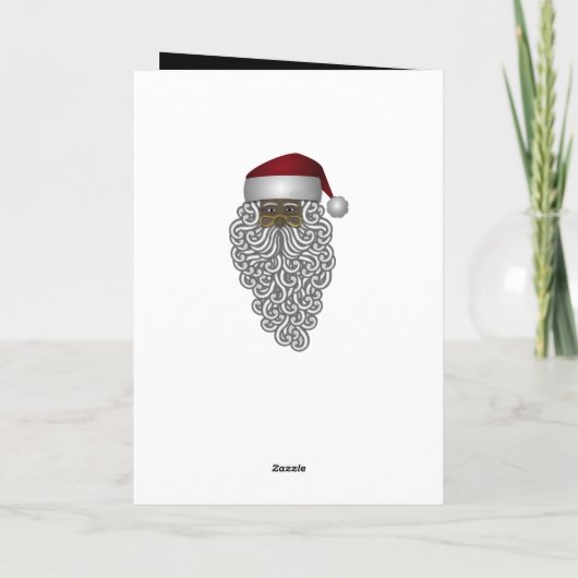 黒いクリスマスのアフリカ系アメリカ人のサンタクロース シーズンカード (裏面)