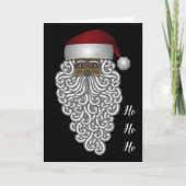 黒いクリスマスのアフリカ系アメリカ人のサンタクロース シーズンカード (正面)