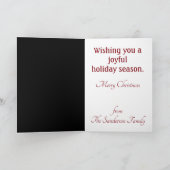 黒いクリスマスのアフリカ系アメリカ人のサンタクロース シーズンカード (内部)